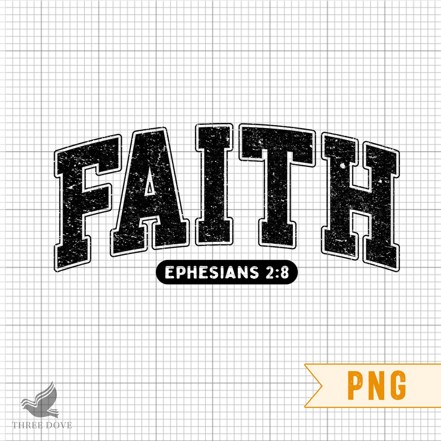 retro faith ephesians varsity sublimation png