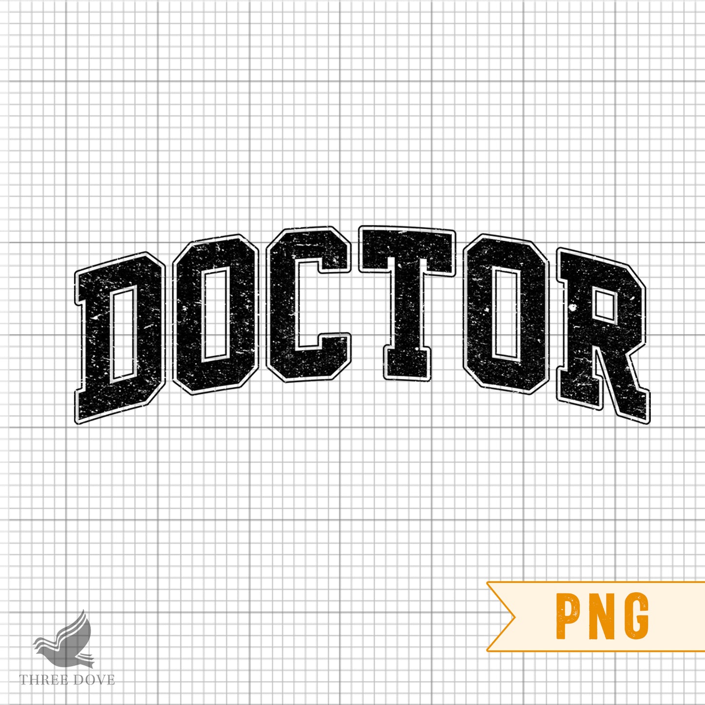 retro doctor varsity sublimation png