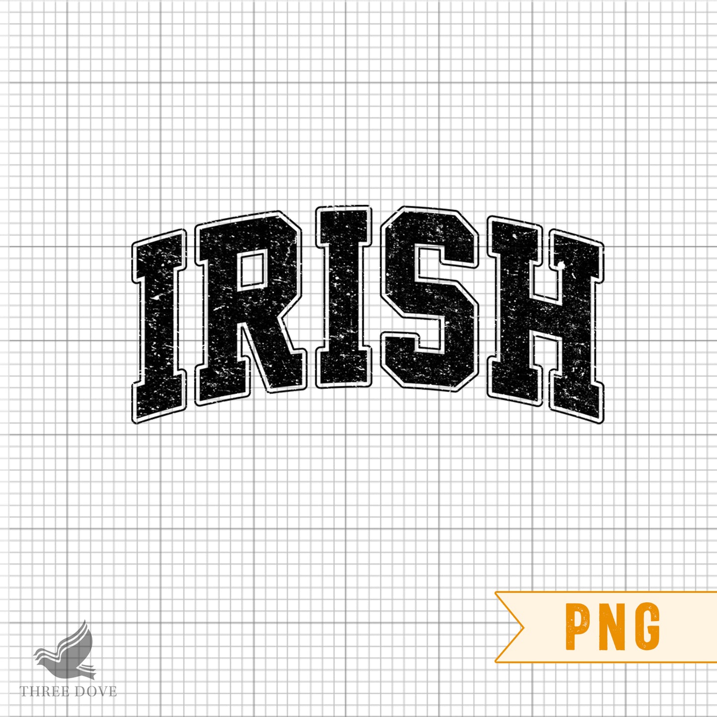 retro irish varsity sublimation png