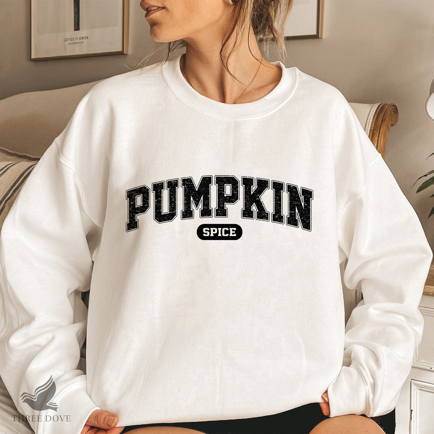 retro pumpkin spice varsity sublimation png