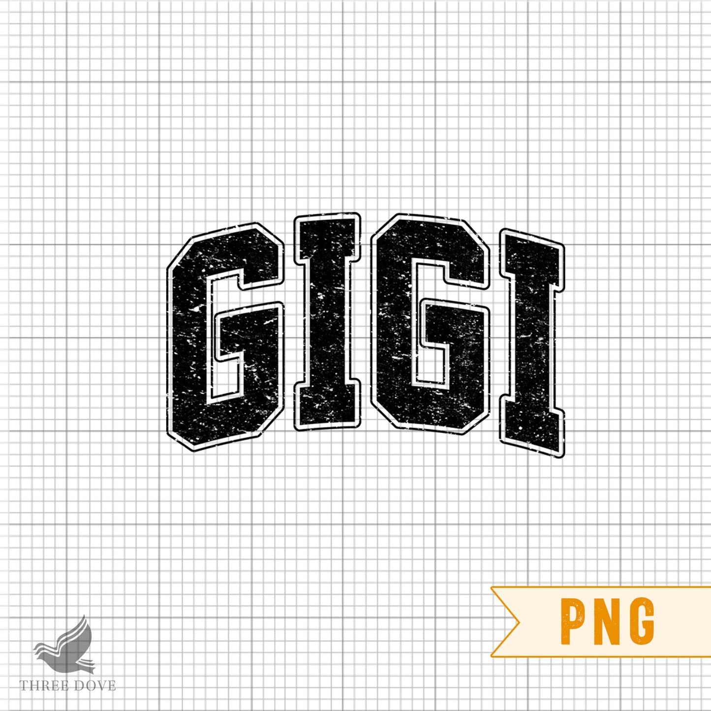 retro gigi varsity sublimation png