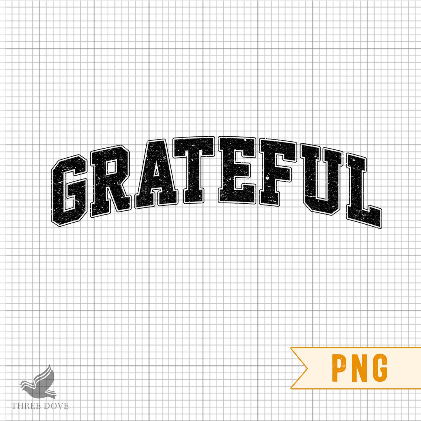 retro grateful varsity sublimation png