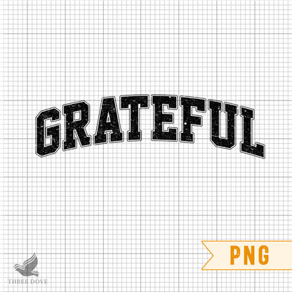 Retro Grateful Varsity Sublimation PNG