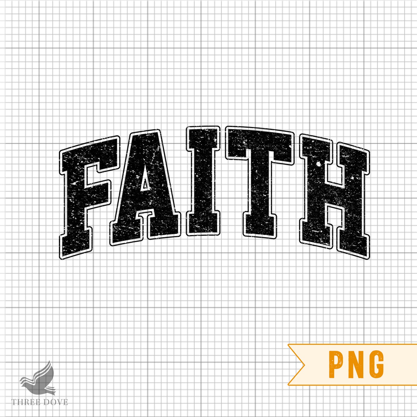 retro faith varsity sublimation png