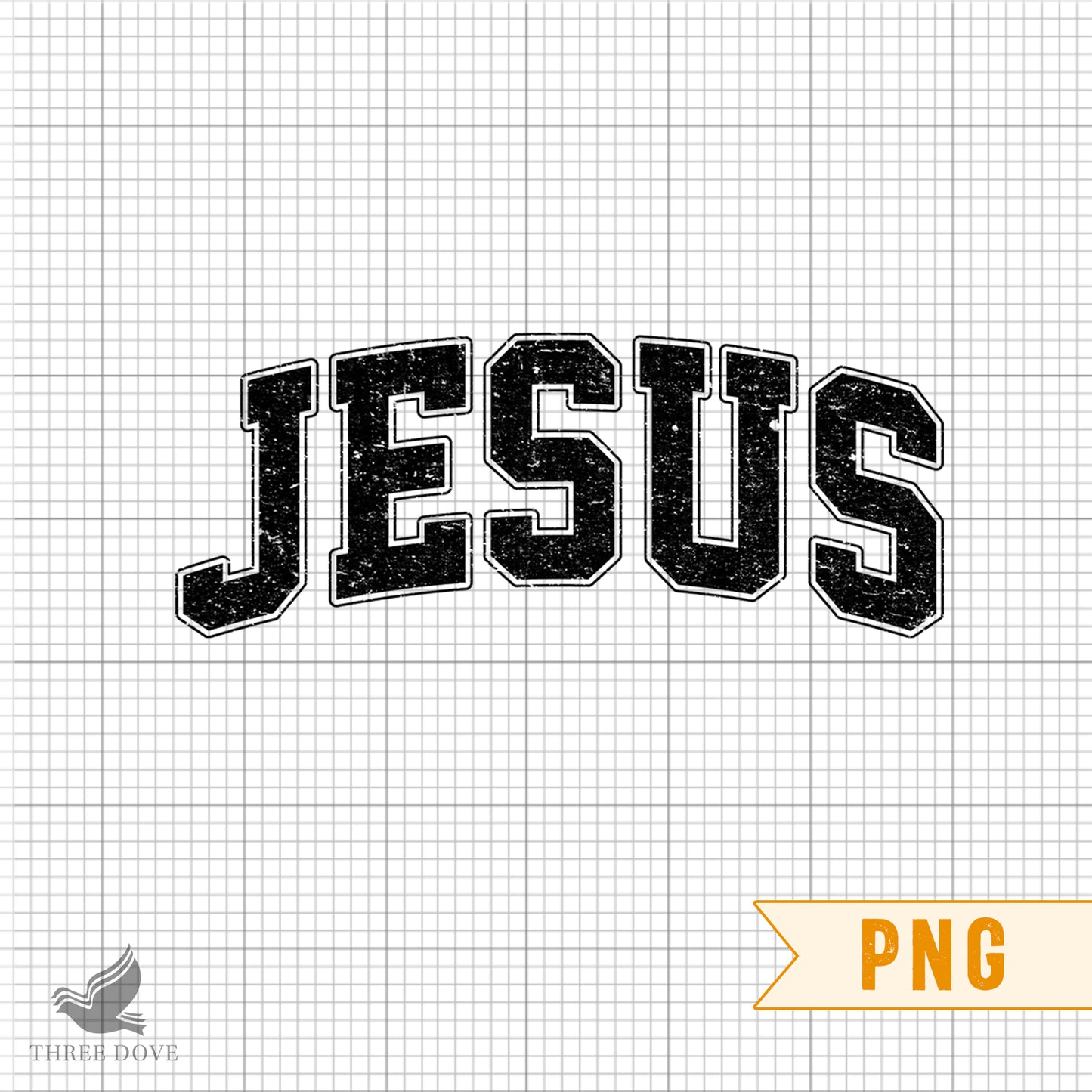 retro jesus varsity sublimation png