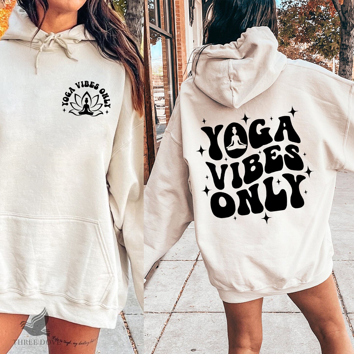 yoga vibes only retro wavy svg