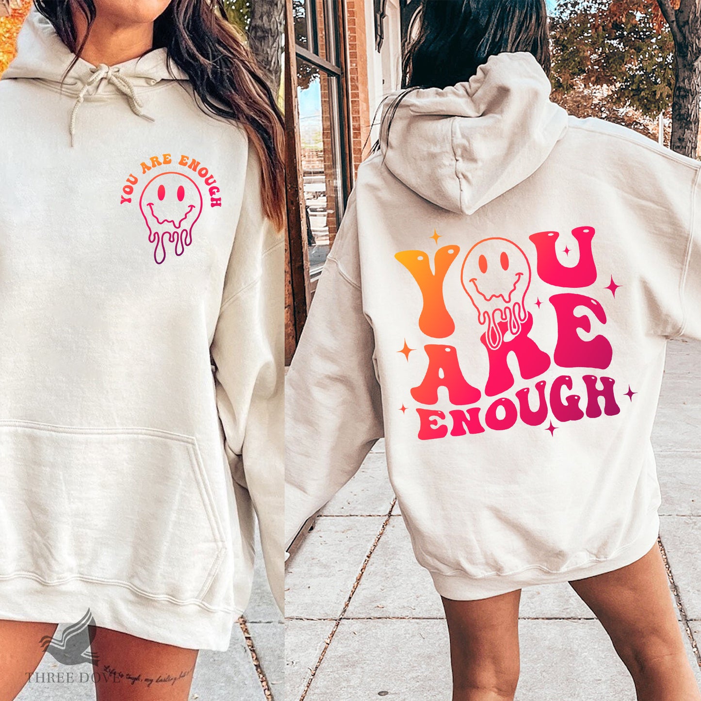 you are enough color retro wavy svg