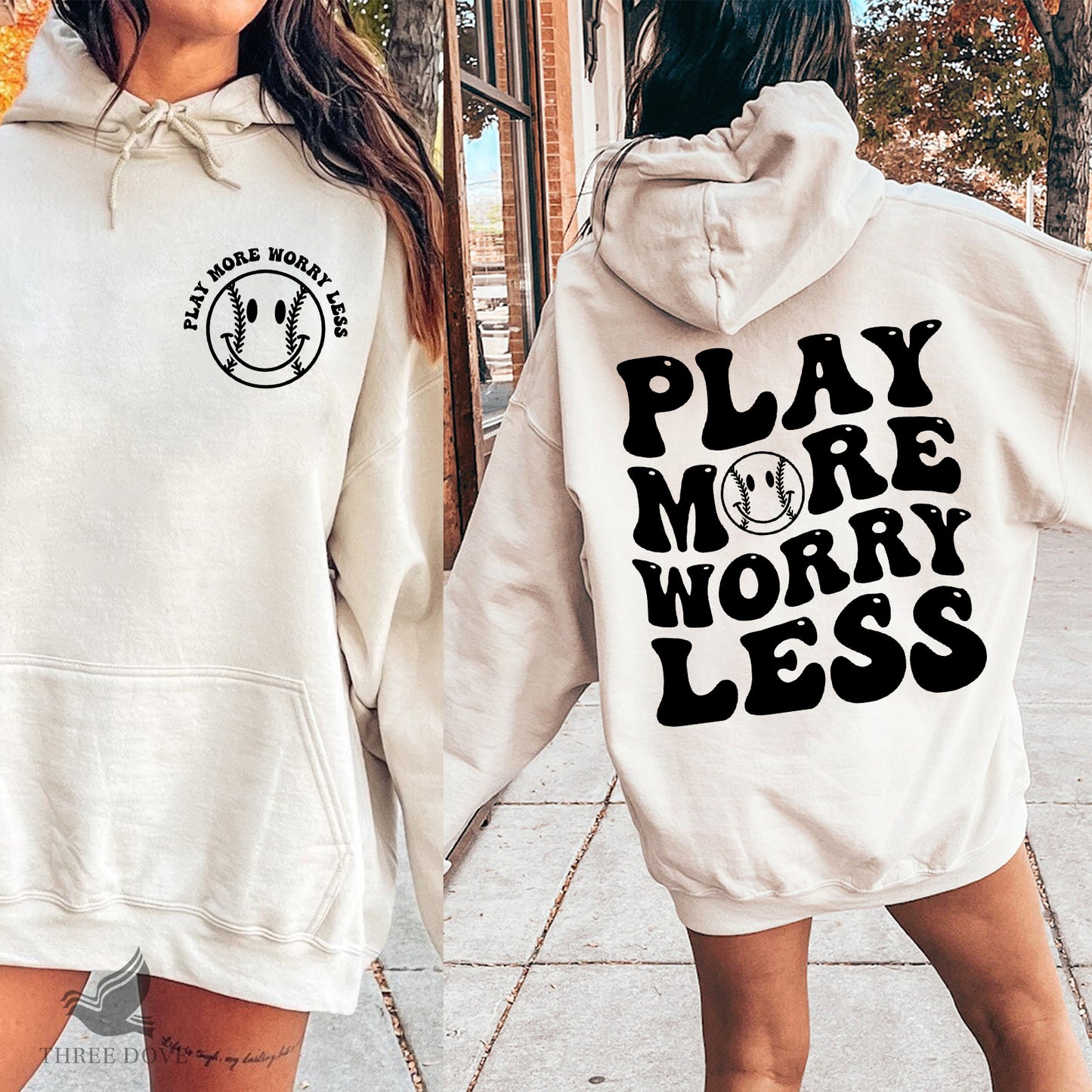 play more worry less retro wavy svg