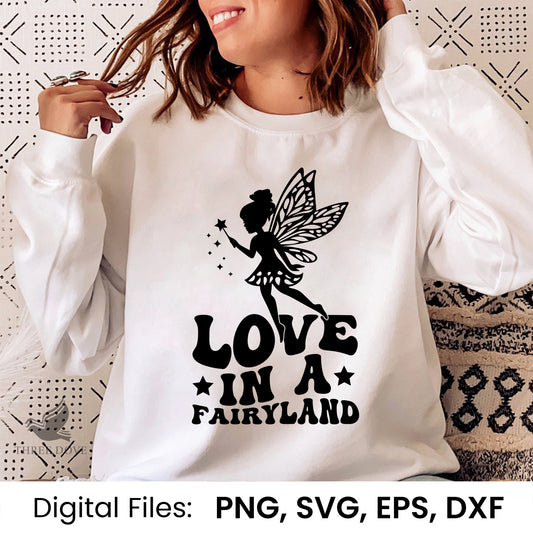 Love in a fairyland Retro Wavy SVG