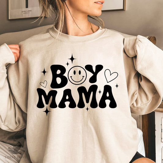 Boy Mama Wavy SVG