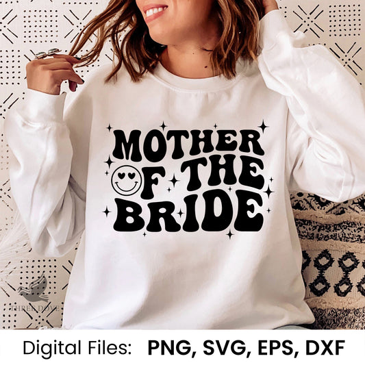 Mother of the bride Retro Wavy SVG