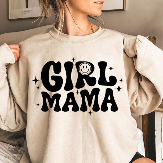 Girl Mama Retro Wavy SVG