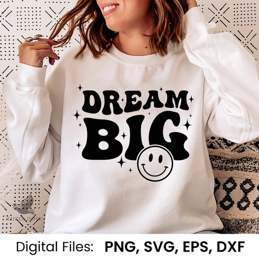 Dream Big Retro Wavy SVG