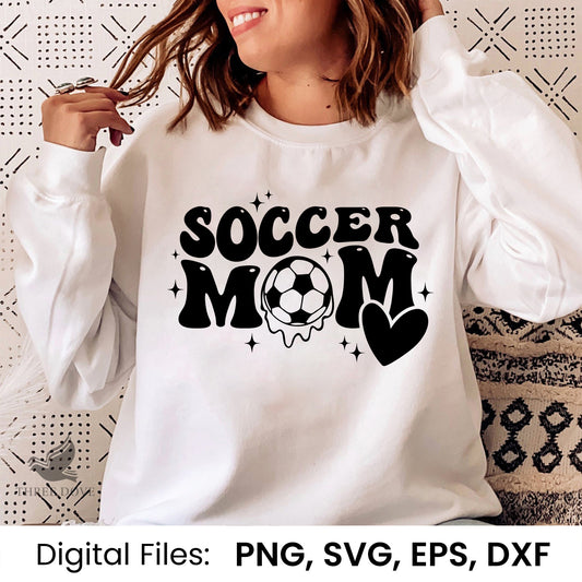 Soccer mom Retro Wavy SVG