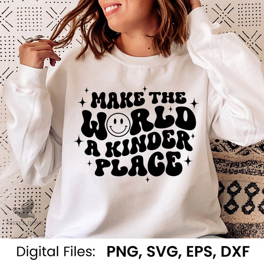 Make the world a kinder place Wavy SVG