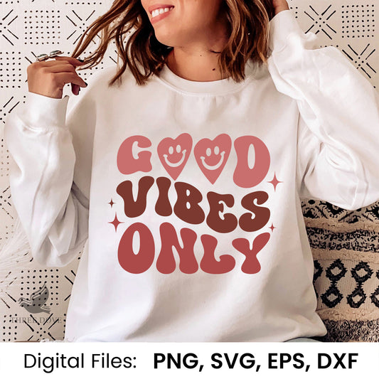 Good Vibes Only Retro Wavy SVG_7