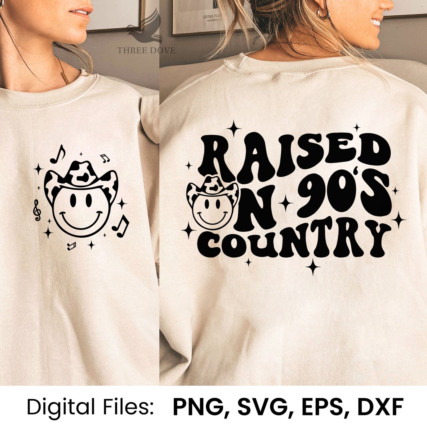 raised on 90's country retro wavy svg