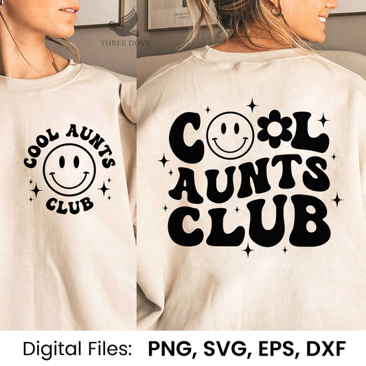 Cool Aunts Club Retro Wavy SVG