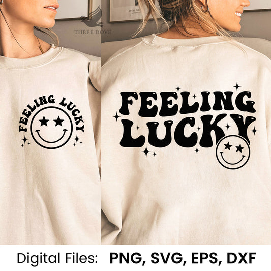 Feeling Lucky Retro Wavy SVG