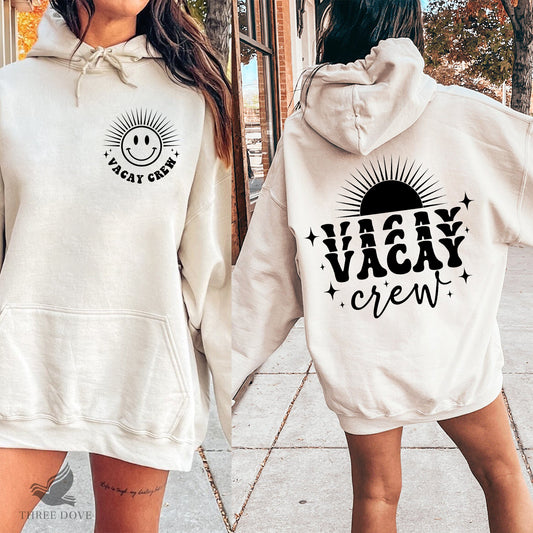 Vacay Crew Retro Wavy SVG