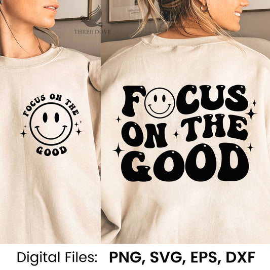 Focus on the good Retro Wavy SVG