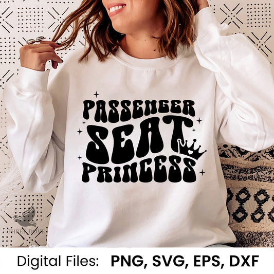 Passenger Seat Princess Retro Wavy SVG