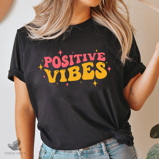 Positive Vibes Retro Wavy SVG