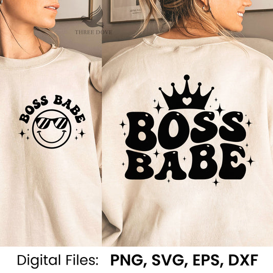 Boss Babe Wavy SVG