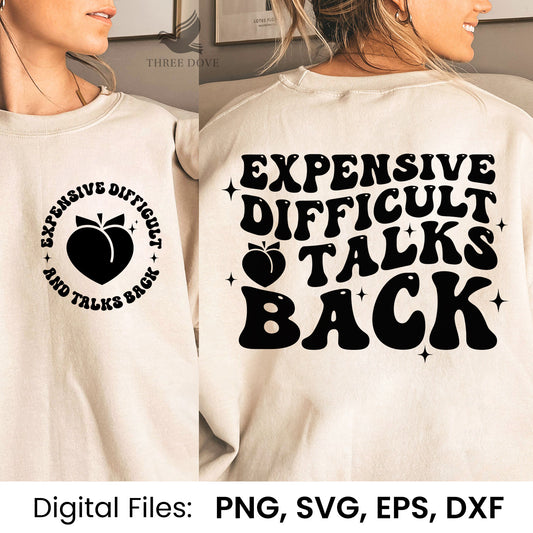 Expensive difficult and talks back Retro Wavy SVG