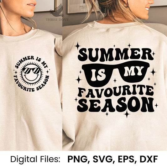 Summer is my favorite season Retro Wavy SVG