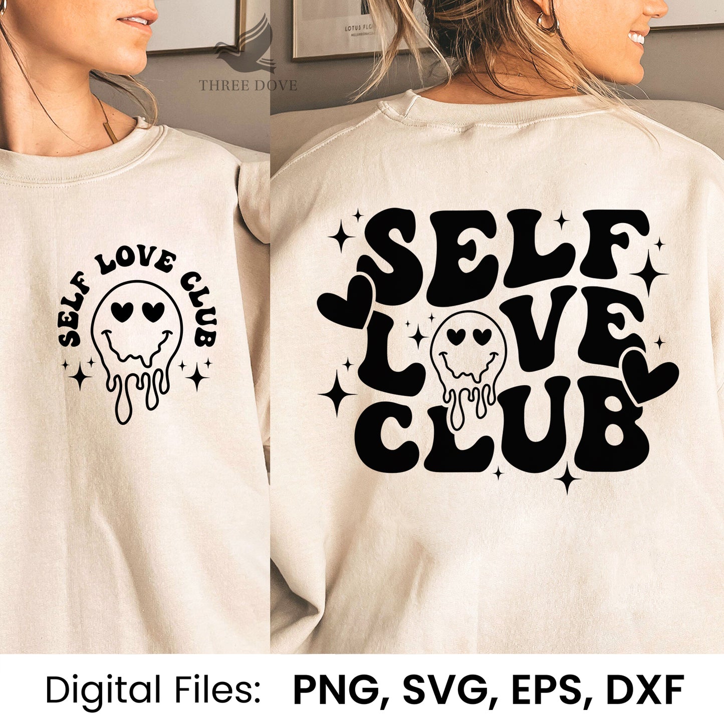 self love club retro wavy svg