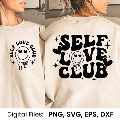 Self Love Club Retro Wavy SVG