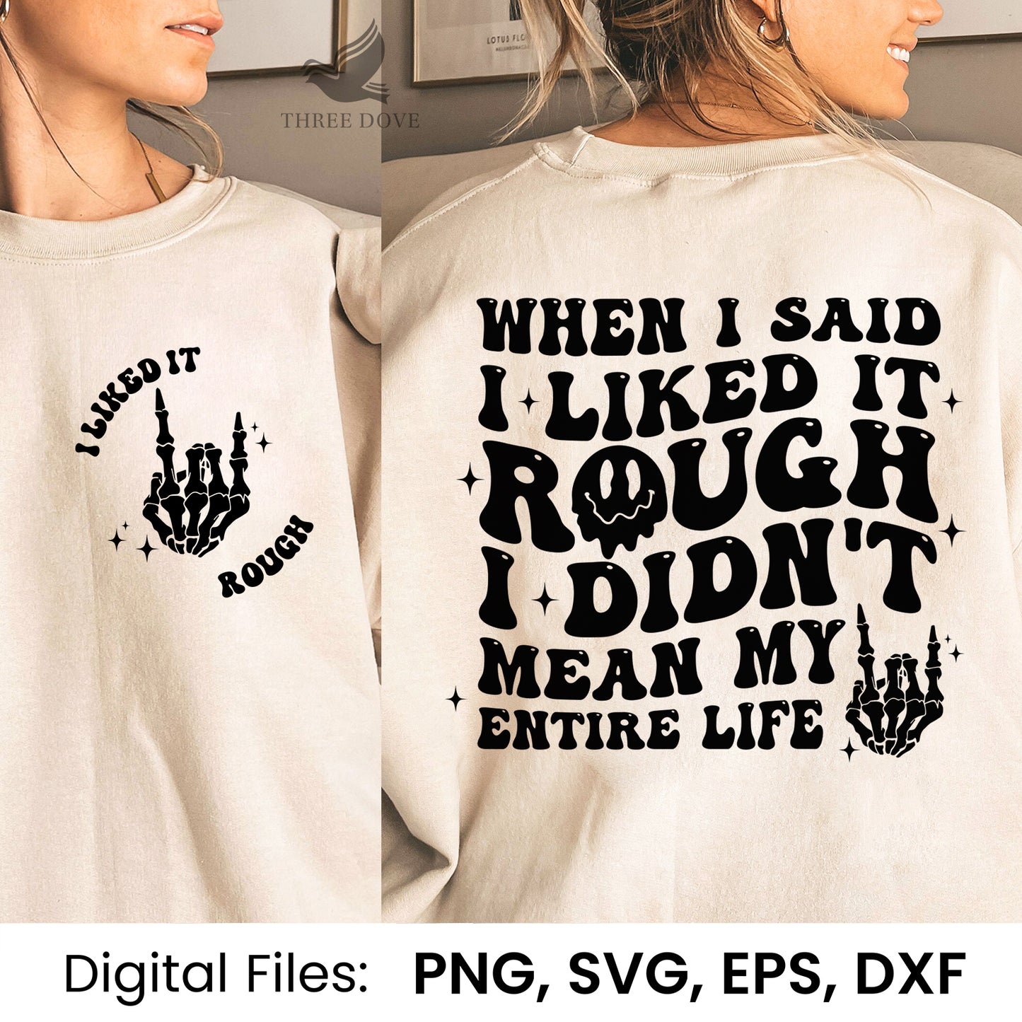 when i said i liked it rough i didn't mean my entire life retro wavy svg_d02