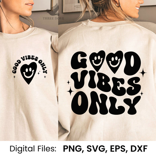 Good vibes only Wavy SVG