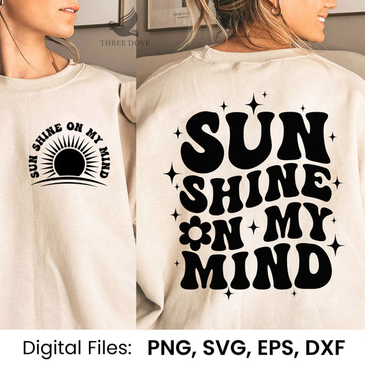 Sunshine on my mind Retro Wavy SVG