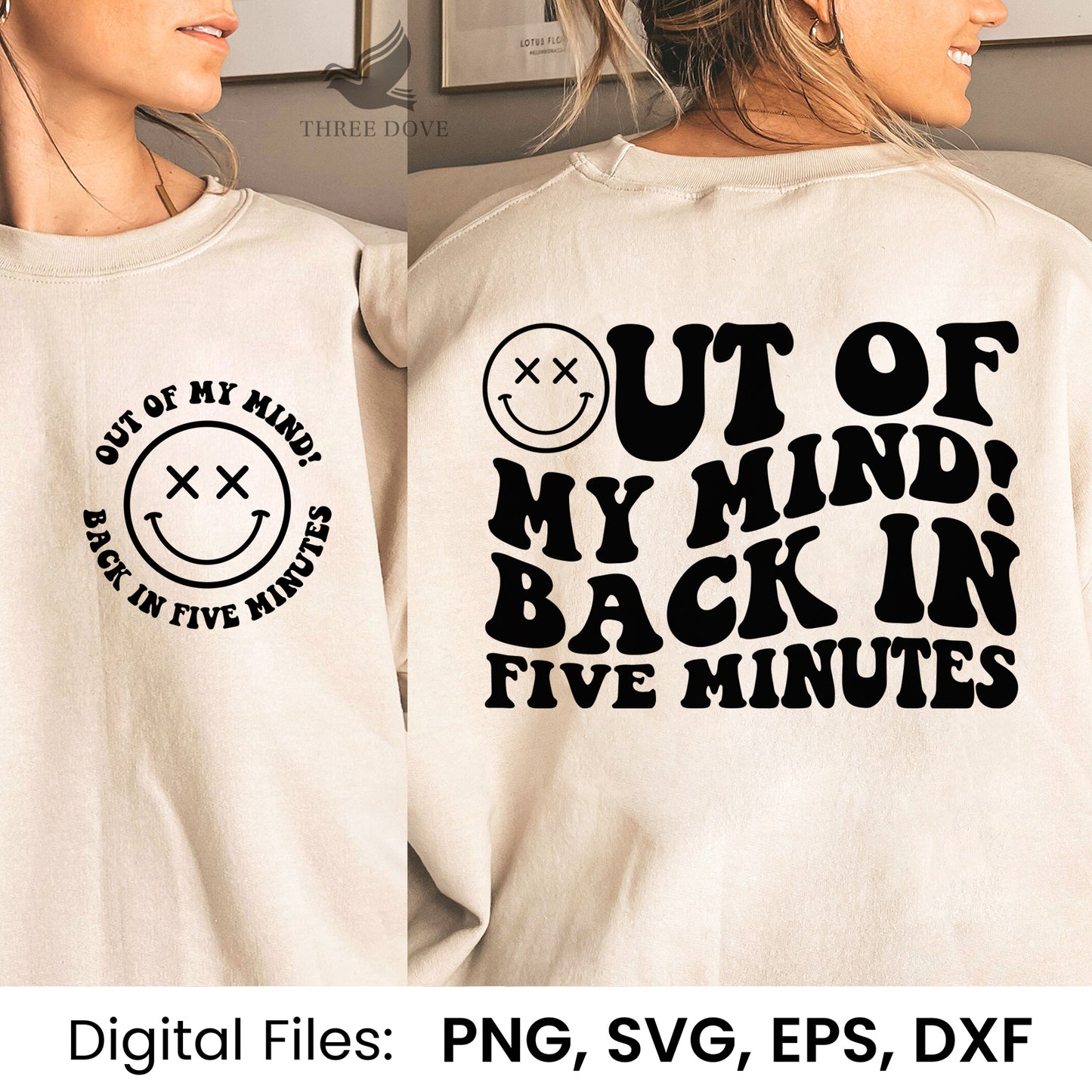 out of my mind back in five minutes retro wavy svg