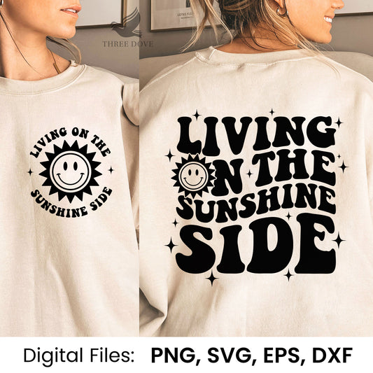 Living on the sunshine side Retro Wavy SVG