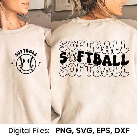 Softball Wavy SVG