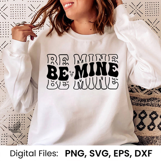 Be Mine Retro Wavy SVG