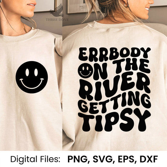 Errbody on the river getting tipsy Retro Wavy SVG