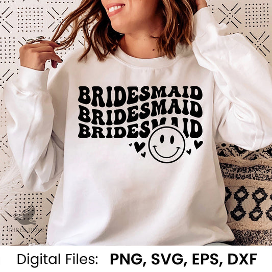 Bridesmaid Wavy SVG