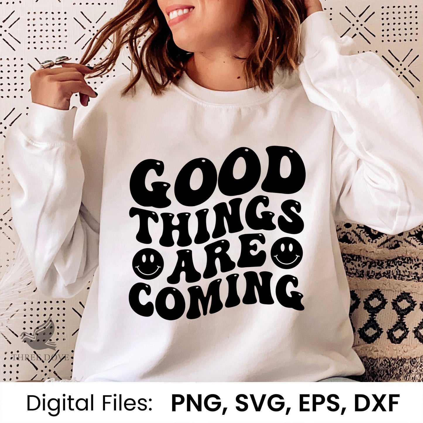 good things are coming retro wavy svg