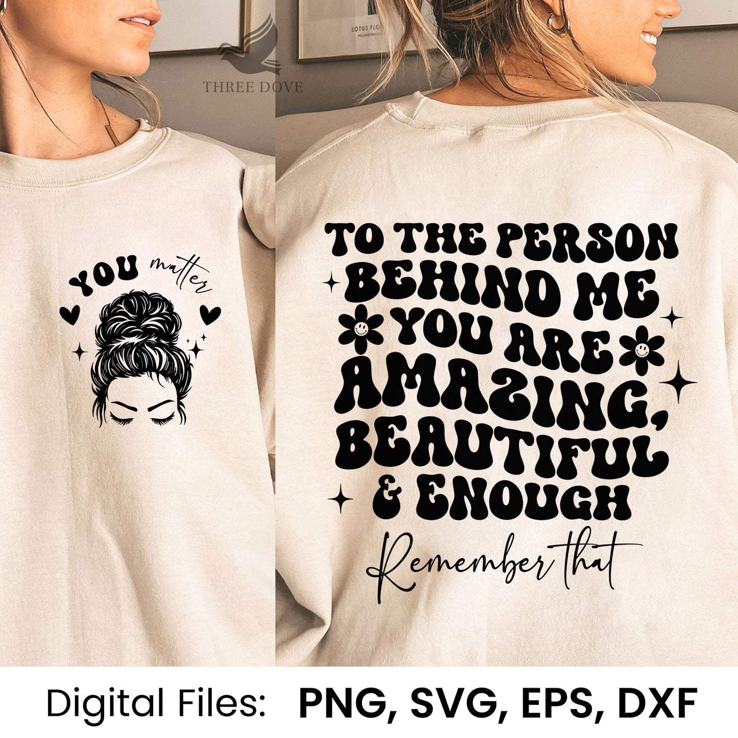 to the person behind me you are amazing beautiful & enough remember that retro wavy svg