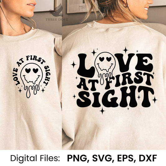 Love at first sight Retro Wavy SVG