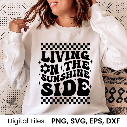 Living on the sunshine side Wavy SVG