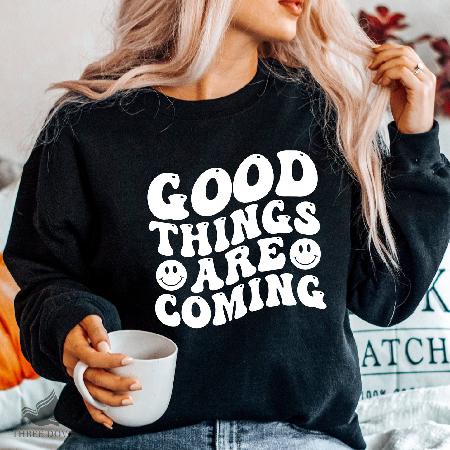 good things are coming retro wavy svg