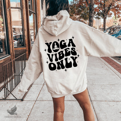 Yoga Vibes Only Retro Wavy SVG