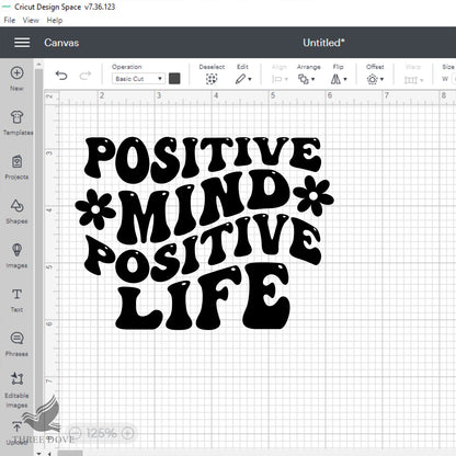 Positive Mind Positive Life Retro Wavy SVG