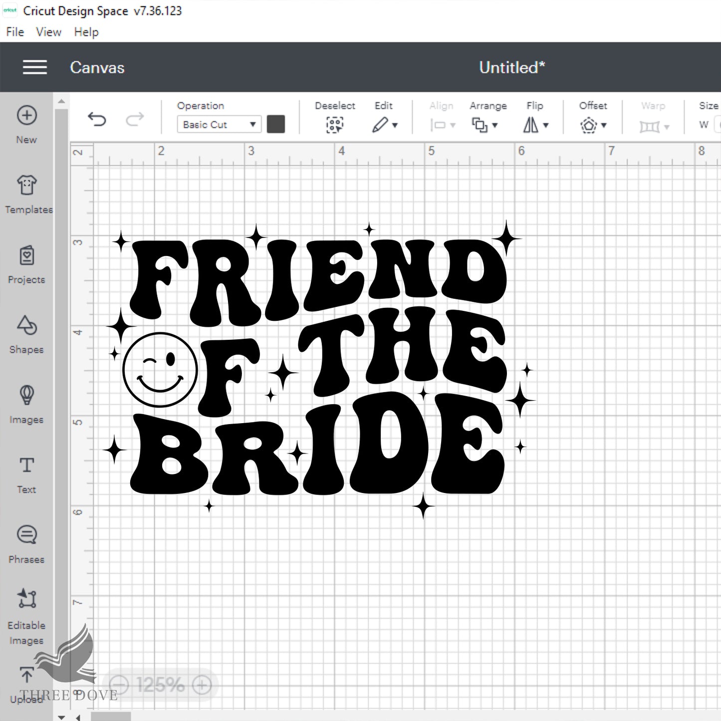 friend of the bride retro wavy svg