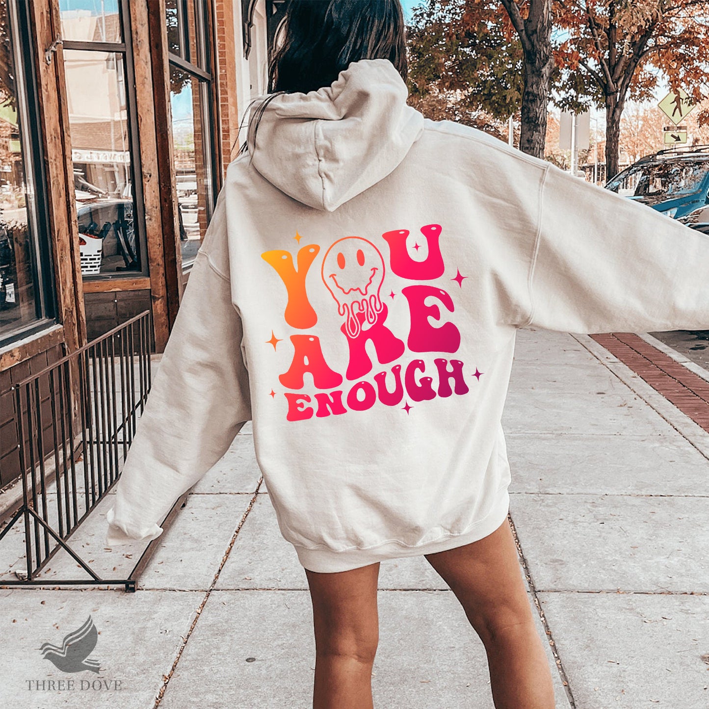 you are enough color retro wavy svg